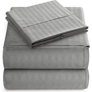 Full Italian Prestige Collection Striped BedSheet Set–1800Luxury Soft Microfiber